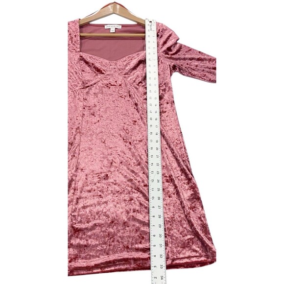 Party/Cocktail Long Sleeve Crushed Velvet Holiday Chic Mini Dress Juniors Large - Picture 12 of 12